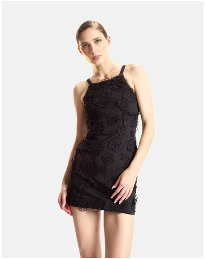 Cynthia Rowley - 3D Applique Fitted Mini Dress