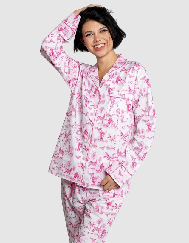 Sant And Abel - Women's Skydog Pink Long PJ Set