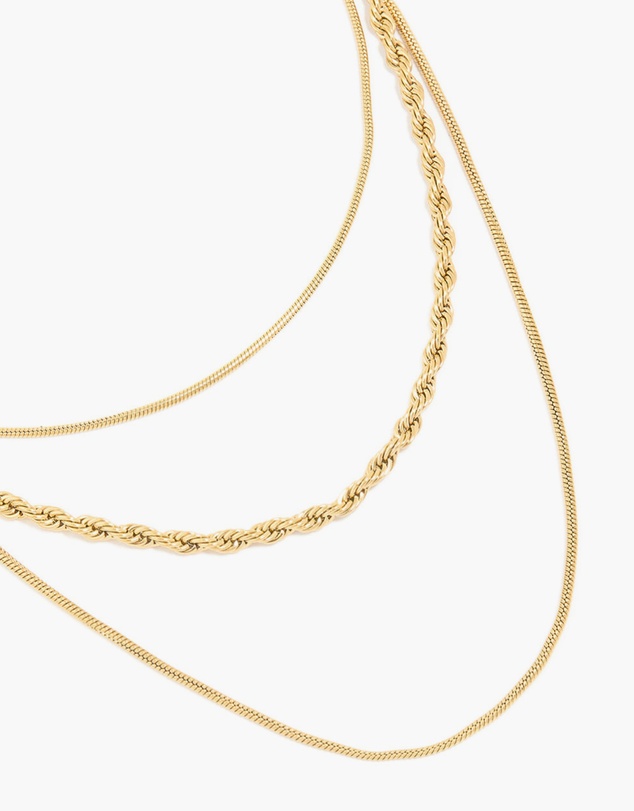 Lovisa - Waterproof Gold Plated Stainless Steel Mixed Chain Layered Necklace
