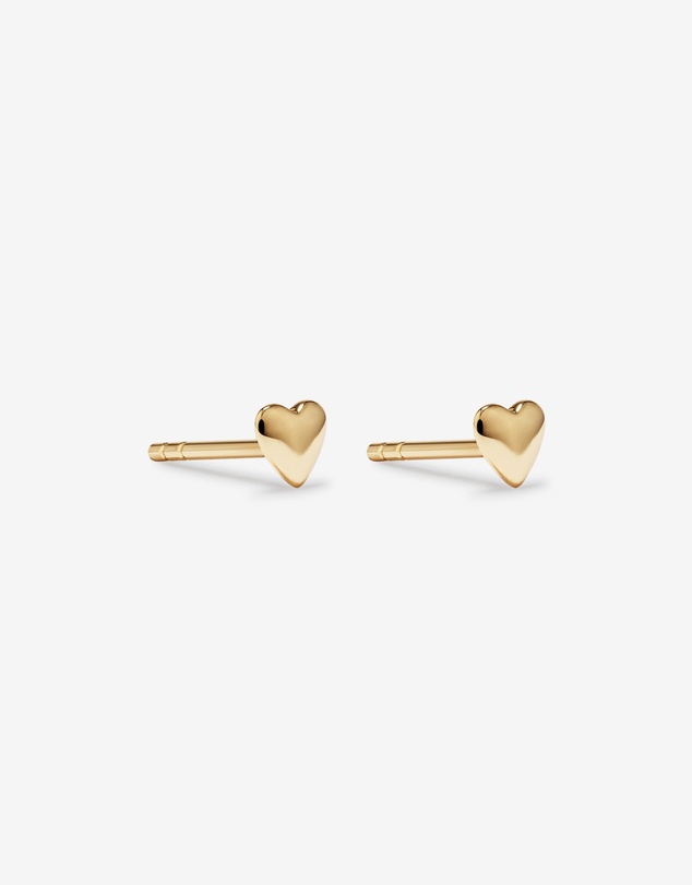 Michael Hill - Heart Stud Earrings in 10kt Yellow Gold