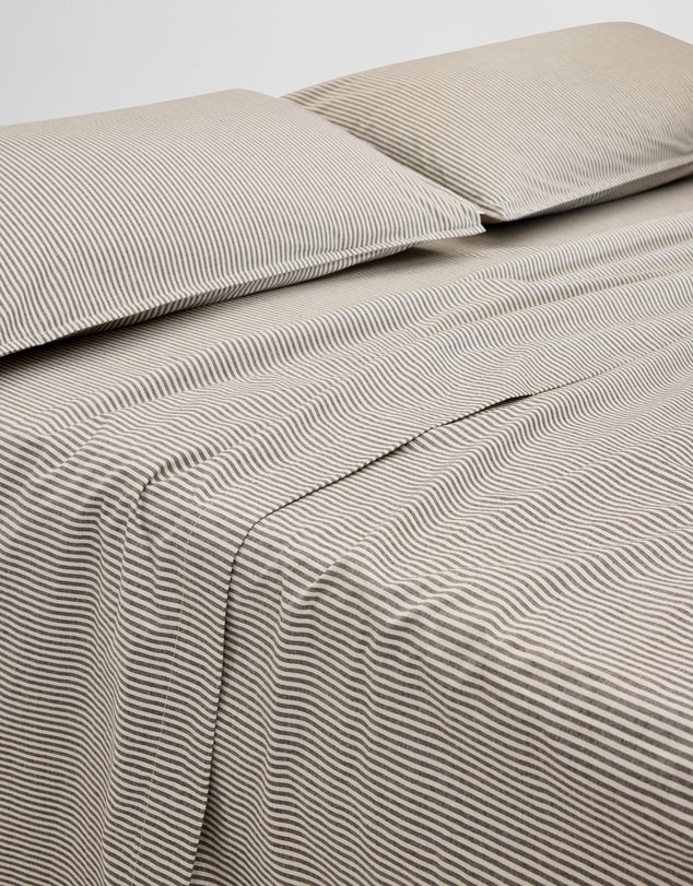 Country Road - Brae Australian Cotton Stripe Queen Flat Sheet