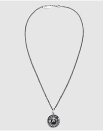 Kuzzoi - ICONIC EXCLUSIVE - Necklace Men Lion Head Pendant Majestic in 925 Sterling Silver