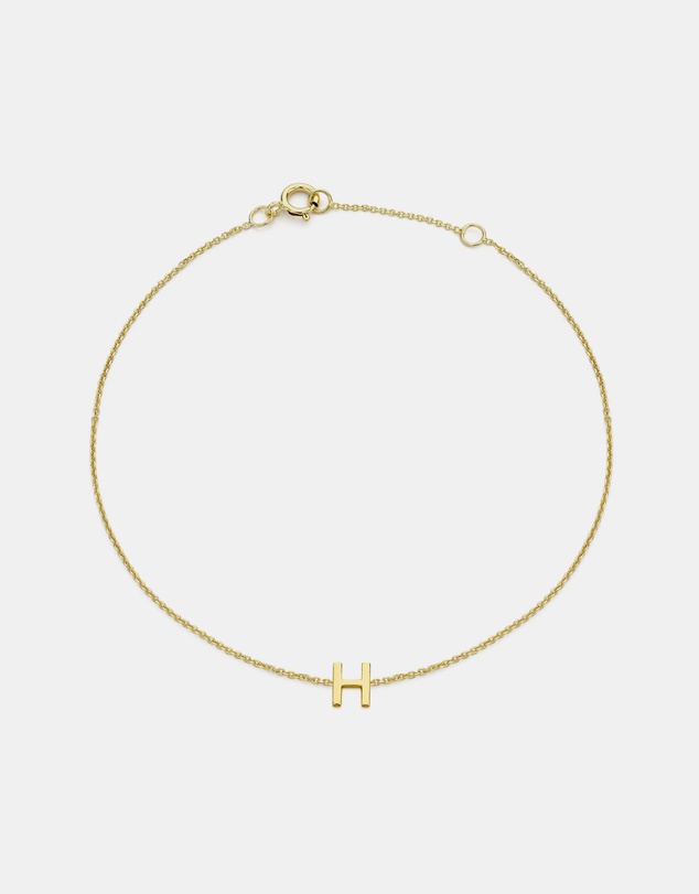Zoe Olivia - 9K Gold Initial H Bracelet