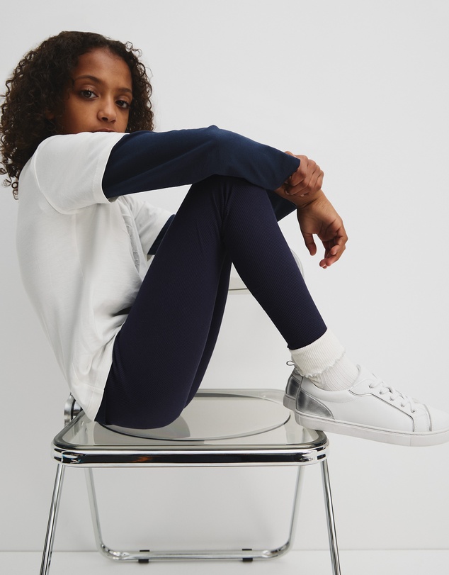 Country Road - Organically Grown Cotton Blend Solid Rib Legging