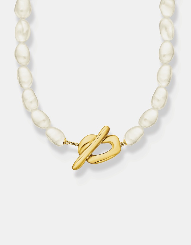 THOMAS SABO - THOMAS SABO Fluid Pearl Necklace in Gold