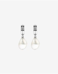 Michael Hill - Two-Row Cultured Freshwater Baroque Pearl Drop Earrings in Sterling Silver