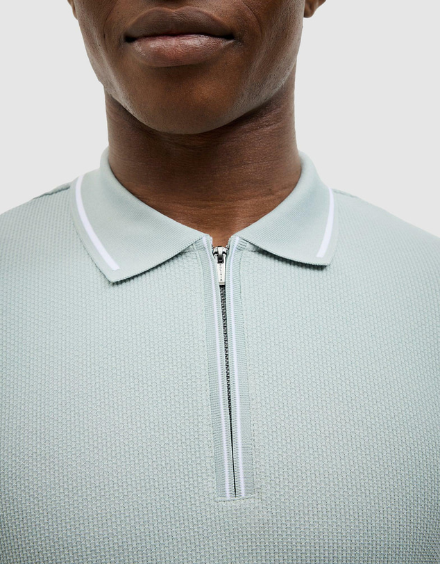 Politix - Morgan Textured Zip-up Polo