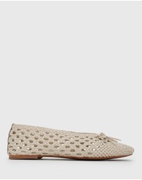 Betts - Georgia Leather Woven Ballet Flats