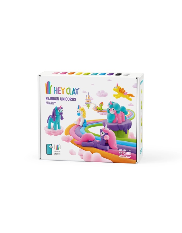 Hey Clay - Rainbow Unicorns Set
