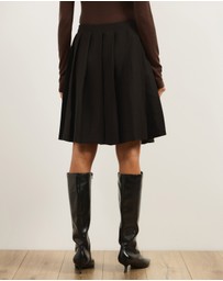 Atmos&Here - Elspeth Pleated Knee Length Skirt