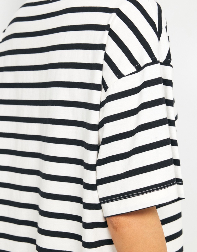 AERE - Layla Stripe Boxy Tee