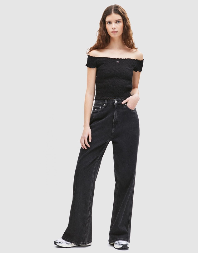 Tommy Jeans - Slim Smock Crop Top