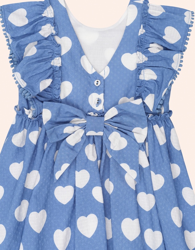 Huxbaby - Frill Heart Bow Dress - Babies-Kids
