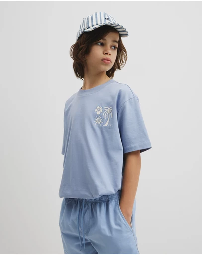 Country Road - Relaxed Hibiscus Print T-shirt