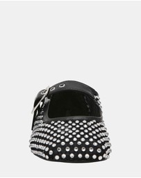 Steve Madden - Marcela Black Mesh Flats