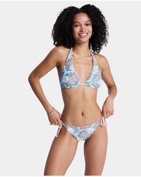 Roxy - Womens Hibiscus Hype Tie Sude Revo Moderate Bikini Bottom