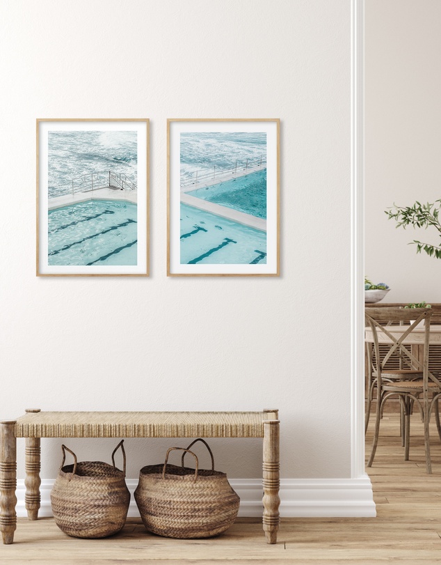Olive et Oriel - Bondi In Blue II Art Print