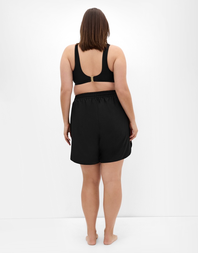 City Chic - Plus size Azores Longline Boardie - black