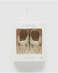Purebaby - Leather Eyelet T-Bar-Kids-Babies