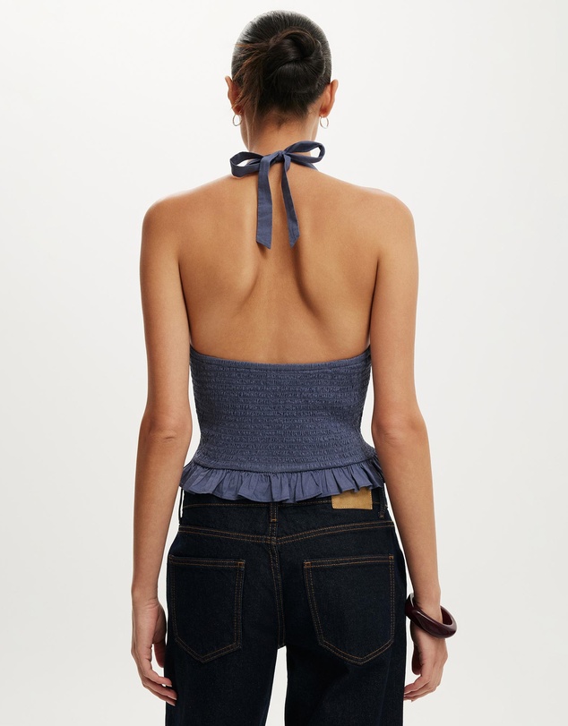 Cotton On - Indigo Halter Top
