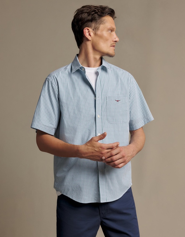 R.M.Williams - Quinn Poplin Check SS Shirt