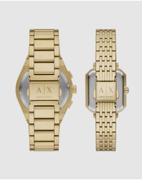 Armani Exchange - Gold Tone Chronograph Watch