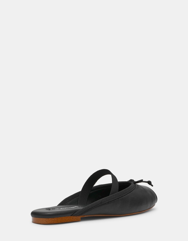 Steve Madden - Cutesy Black Leather Flats