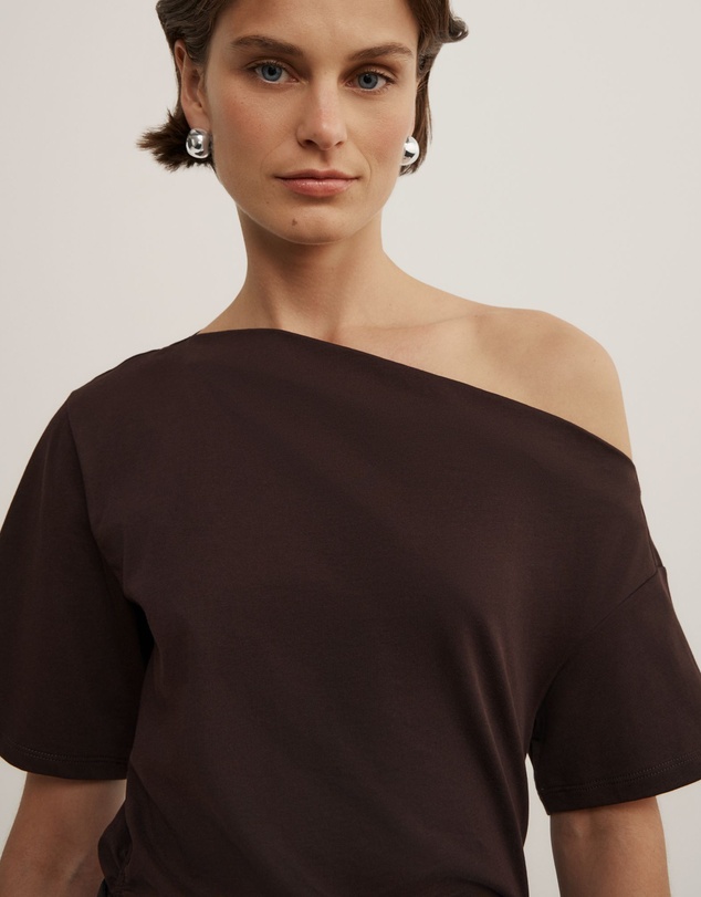 Witchery - Ruched Asymmetric T-shirt