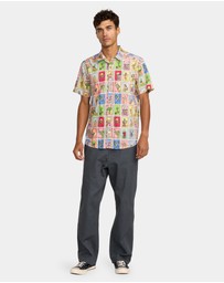 RVCA - Mens KSl Tarjeta Short Sleeve Shirt