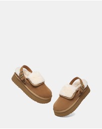 EVERAU - Australian Shepherd Ugg Tenley Platform Cow Suede Upper House Shoes