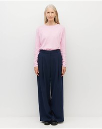 JH Lounge - JHL Crew L/S T (Fine Cotton Cashmere) Candy Marle