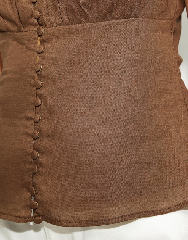 Dazie - Paris Romance Linen Blend Top