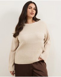 Atmos&Here Curvy - Irena Rib Knit Jumper