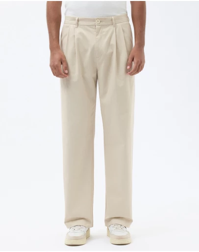 AERE - Relax Leg Pleated Chinos