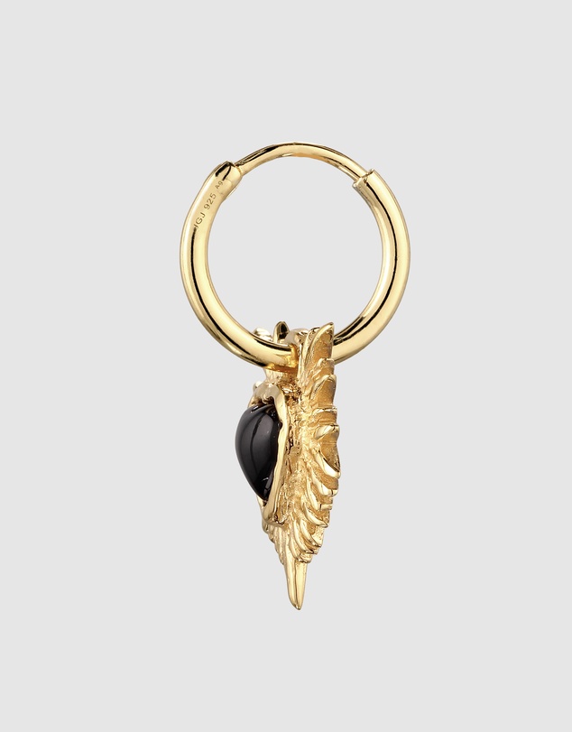 Haze & Glory - ICONIC EXCLUSIVE - Flaming Heart Charm Earring in Gold-Plated 925 Silver