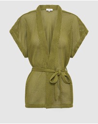 Arms Of Eve - Sardinia Wrap Top - Pistachio