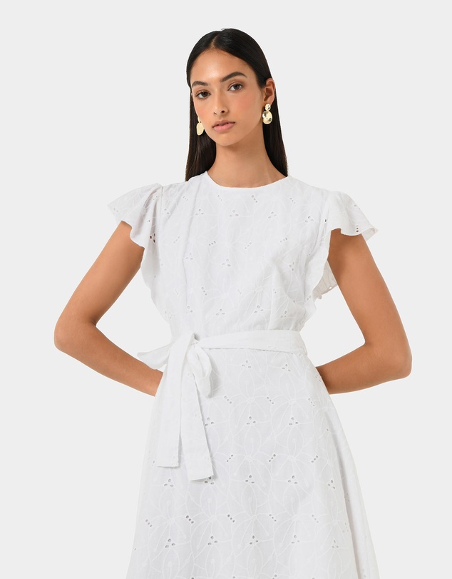 Forcast - Kavya Tie-Waist Cotton Dress