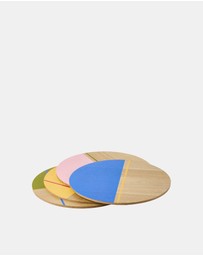 HOTTIE - Sunnie Half-Dipped 4-Piece Placemat Set