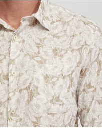 Oxford - Holloway Linen Blend Printed Shirt