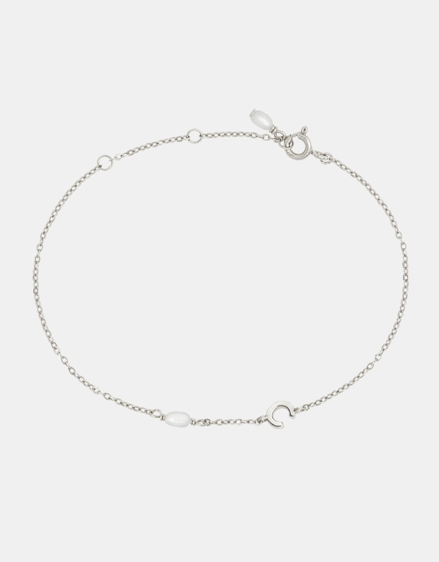 SAINT VALENTINE - Pearl Letter Bracelet - Silver
