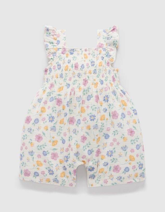 Purebaby - Shirred Jumpsuit -Kids-Babies