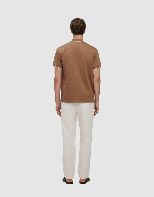 Trenery - Mercerised Cotton Pique Marle Polo