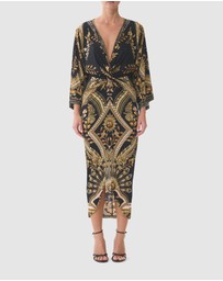 Camilla - Long Split Front Twist Dress
