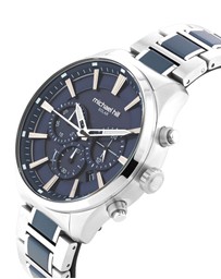 Michael Hill - Solar Powered Men's Watch with Blue Tone in Stainless Steel