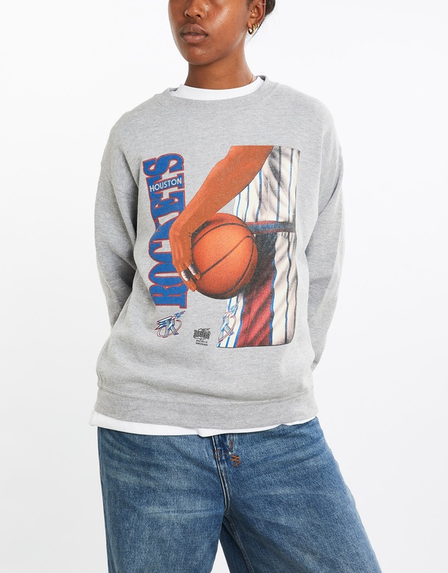 Vintage by The Real Deal - Pre Loved - Vintage 90s NBA Houston Rockets Sweatshirt