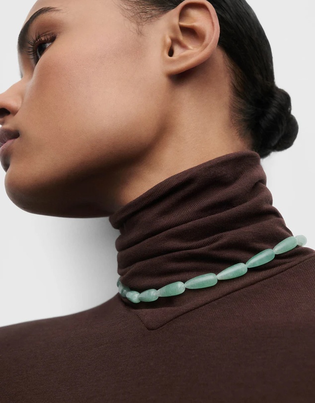 PDPAOLA - Green Aventurine Drop Necklace
