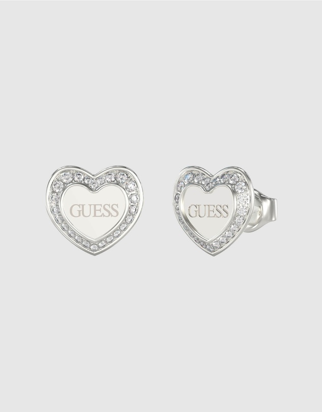 GUESS - Amami Silver Tone Stud Earrings