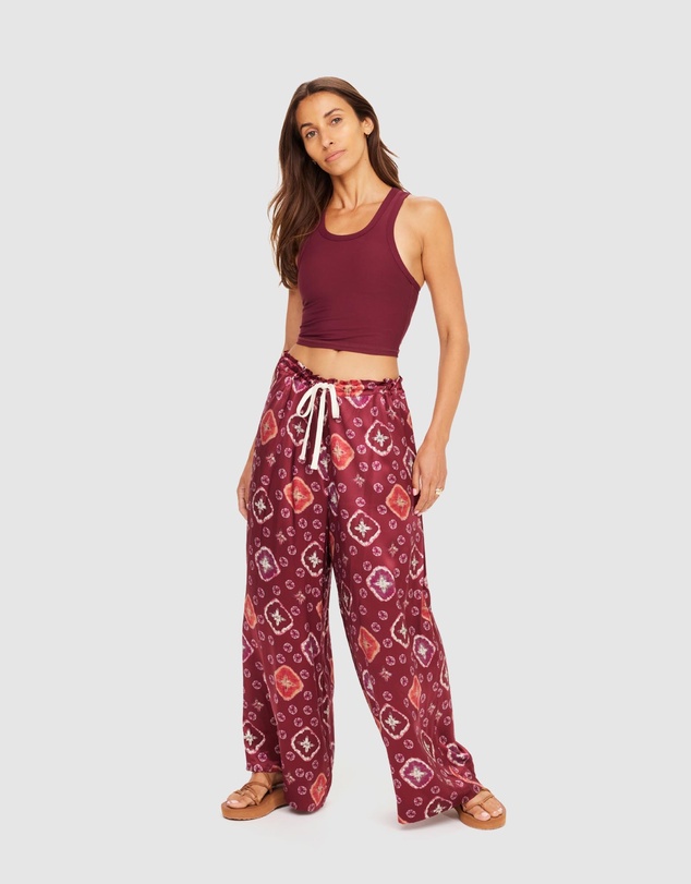 The Upside - Miri Kato Silk Wide Leg Pants