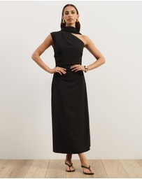 Atmos&Here - Zoey Asymmetrical Scarf Midi Dress