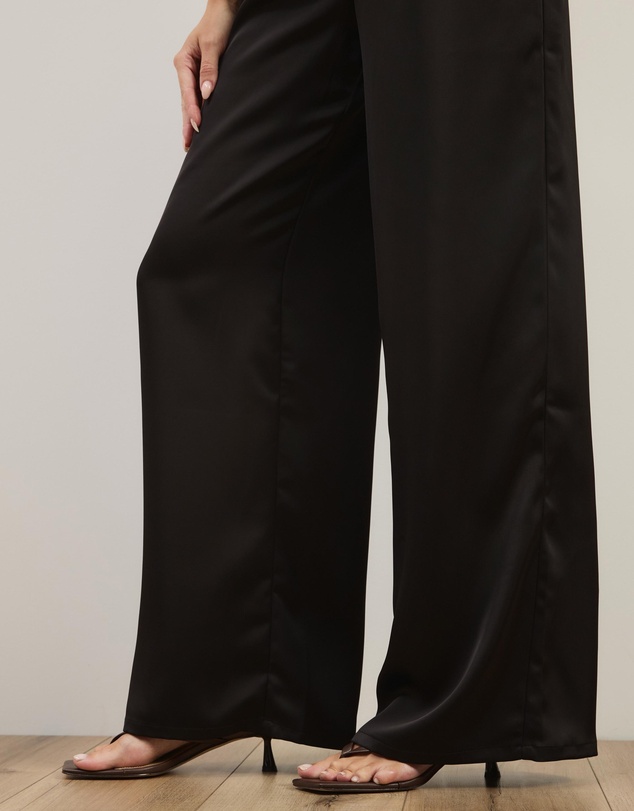 Atmos&Here - Nora Satin Wide Leg Pants